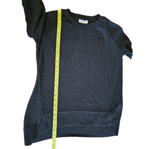 Old Navy Black So Soft Lite Ribbed Crew Neck Long Sleeve Black Sweater Size M - Picture 8 of 9